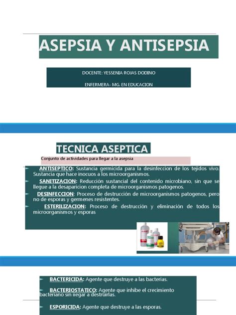 Asepsia Y Antisepsia Pdf Esterilización Microbiología Microbiología