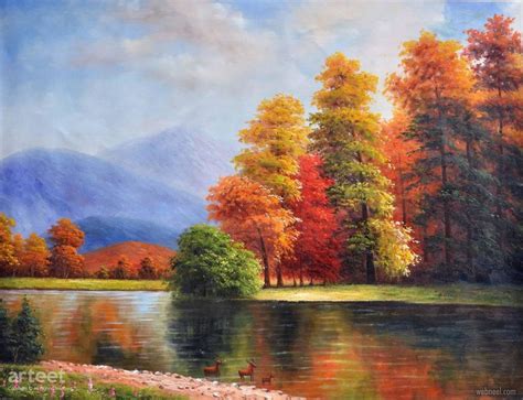 Scenery Oil Painting Autumn By Arteet 16