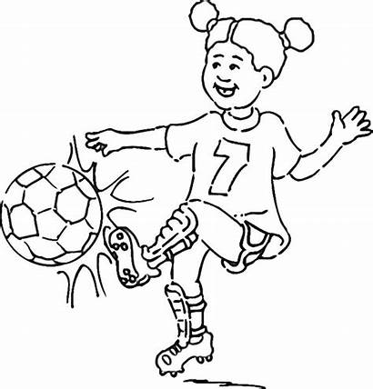 Coloring Exercise Pages Soccer Physical Shoot Jersey