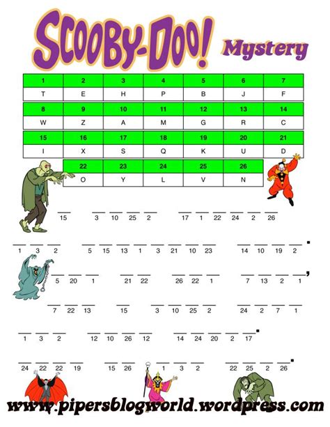 A library of around sixty cryptogram puzzles, all in printable pdf format. I made a Scooby-doo! Cryptogram puzzle for the kids to ...