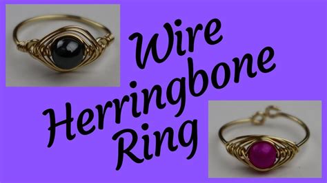 Diy Wire Herringbone Ring Tutorial Youtube