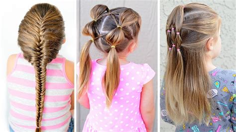 We've compiled a fast list of fifteen straightforward, easy hairstyles for girls 2019 to grant you some recent ideas and. 4 EASY HAIRSTYLES FOR LITTLE GIRLS⭐ EASY TODDLER ...