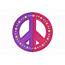 Hippie Peace Sign Includes Both Applique And Stitch Embroidery Design 