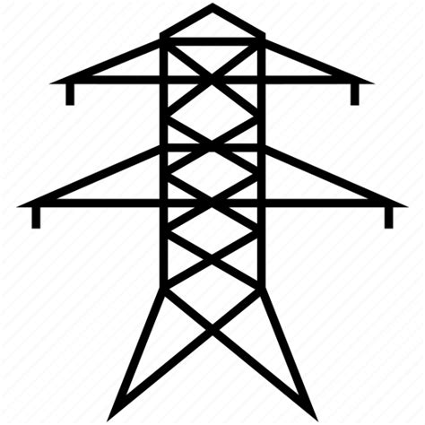 Electric Tower Electrical Grid Electricity Power Lines Icon
