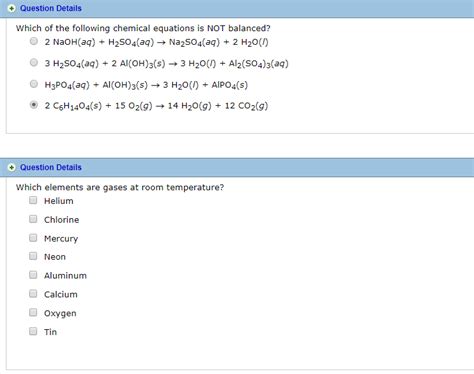 H2so4 Al Al2 So4 3 So2 H2o Redox - Solved: + Question Details Which Of The Following Chemical... | Chegg.com