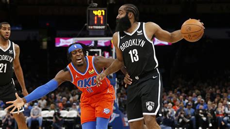 Kevin Durant Scores 33 Points Nets Beat Thunder 120 96