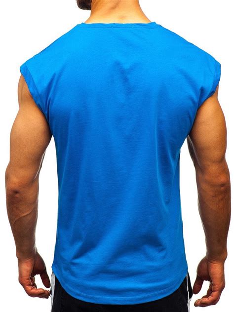 Camiseta De Tirantes Con Estampado Para Hombre Azul Bolf 19256 Azul