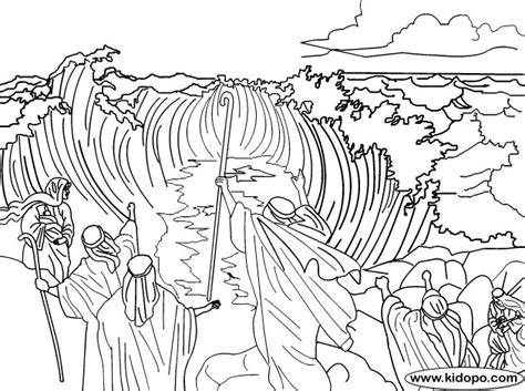 Moses Red Sea Coloring Page