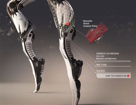 The Cybernetic Prosthetic Prosthetics Leg Prosthesis Robots Concept
