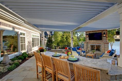 Covered Patio With Corner Fireplace Hgtv