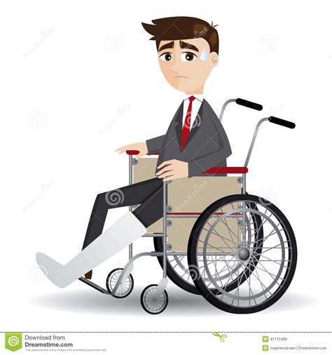 Erratic page (starts at page 88). Cartoon Broken Leg Businessman Sitting On Wheelchair Stock ...