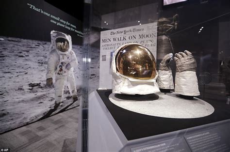 Artefacts From Neil Armstrong S Mission To The Moon Are Displayed In Th Anniversary Daily