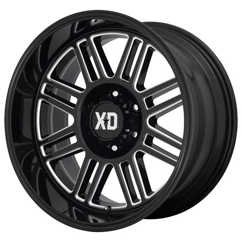 Xd Xd850 Cage 20 Inch 5x127 Wheel Rim 20x10 Gloss Black Milled 18mm