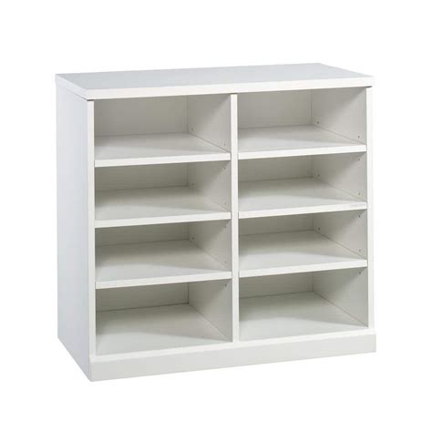 Homevisions White Open Storage Cabinet 425028 The Home Depot