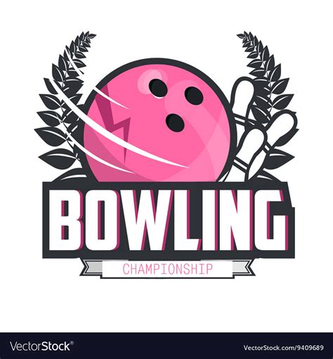 Bowling Logo Design Template Emblem Tournament Vector Image