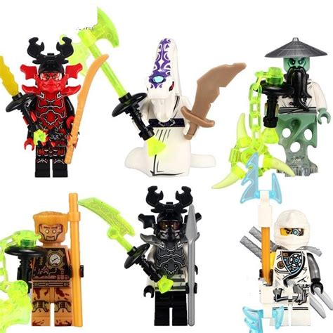 Pythor Echo Zane Samurai X Cave Lego Ninjago Minifigures Fit