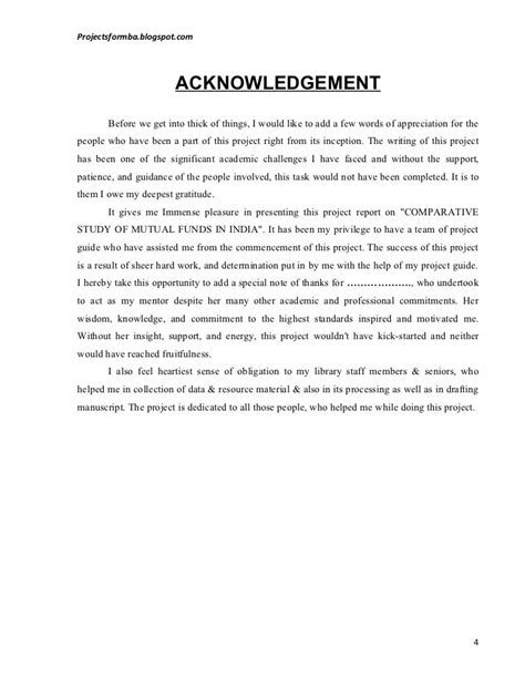 How To Write Project Report Acknowledgement