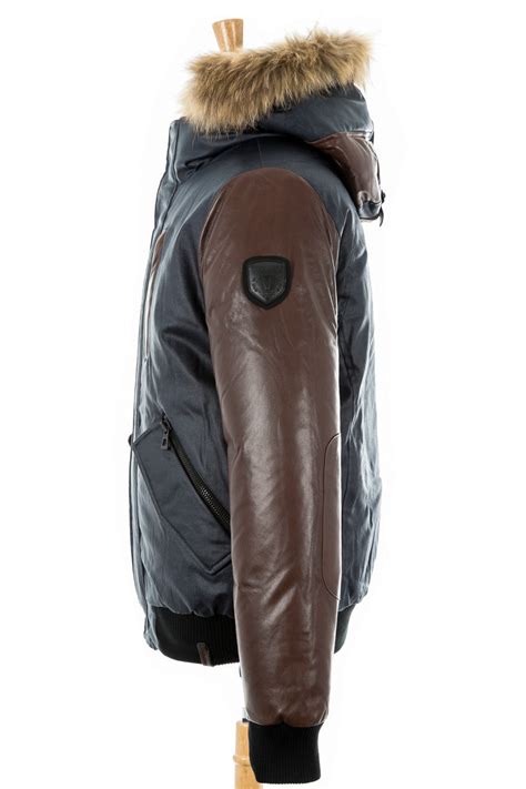 Stephan Leather Sleeved Bomber Jacket Rudsak Coats Dejavu Nyc