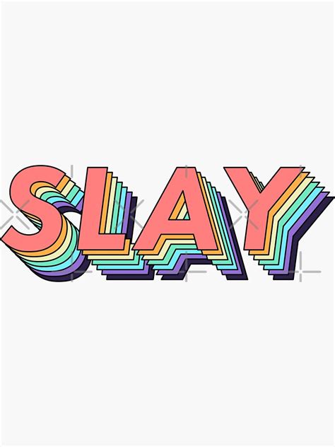 Slay Sticker By Ind3finite Preppy Stickers Pink Wallpaper Girly