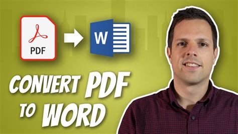 How To Convert A Pdf To A Word Document And Edit It Youtube