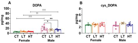 Ijms Free Full Text Sex Specific Alterations In Dopamine Metabolism In The Brain After