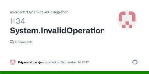 System InvalidOperationException Issue 34 Microsoft Dynamics AX