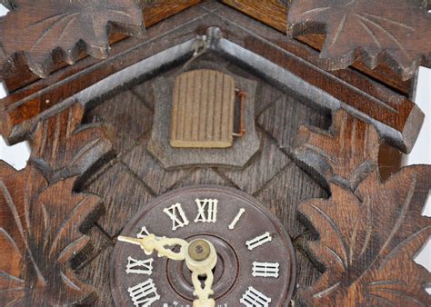 West Germany Carved Cuckoo Clock Ebth