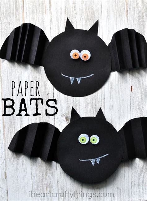 Simple Accordion Fold Paper Bat Craft Halloween Crafts Preschool