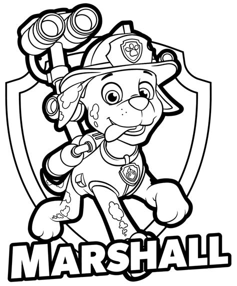 Search through 623,989 free printable colorings at getcolorings. Marshall Paw Patrol Drawing at PaintingValley.com ...
