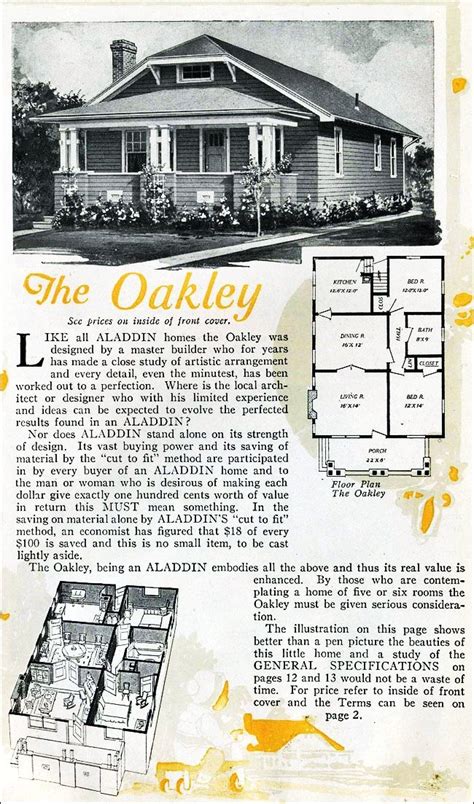 The Oakley Kit House Floor Plan Made By The Aladdin Company In Bay City