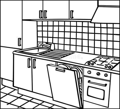 Kitchen Stock Illustration Illustration Of Floor Home 34883147