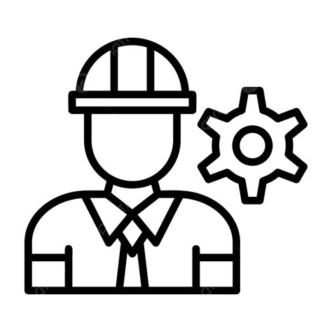 Engineer Line Icon Vector Engineer Icon Engineer Industry PNG And Vector With Transparent