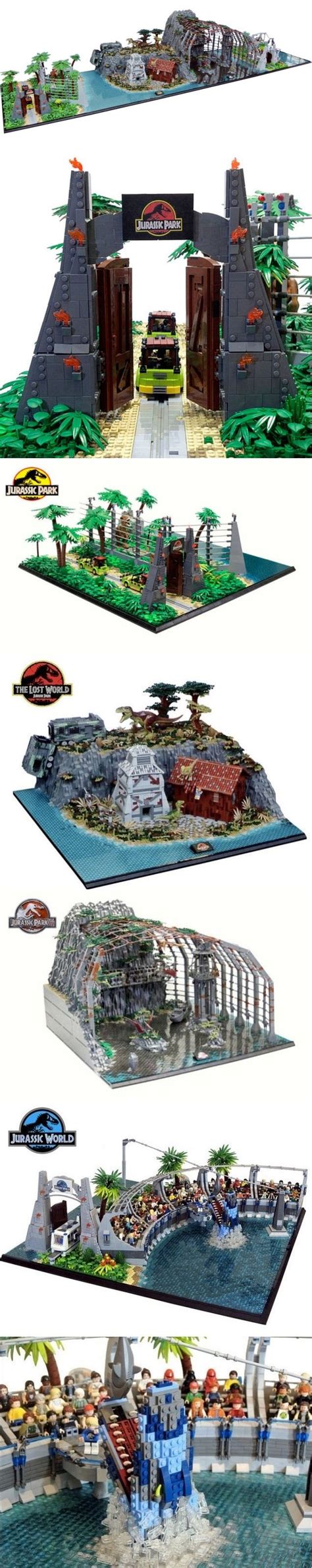 This Jurassic Park Lego Diorama Combines All Four Movies Into One