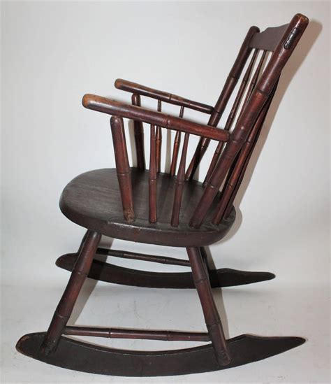 19th Century Windsor Rocking Chair Original Surface For Sale At 1stdibs