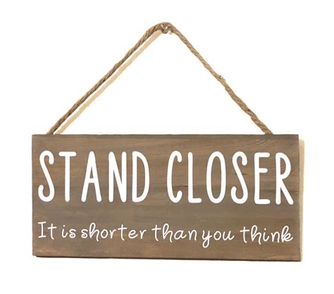 Stand Closer It Is Shorter Than You Think Funny Bathroom Etsy Funny