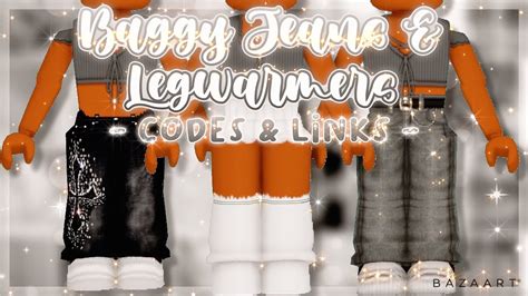 Baggy Jeans Skirts And Leg Warmers Codes Links Roblox Coolkid