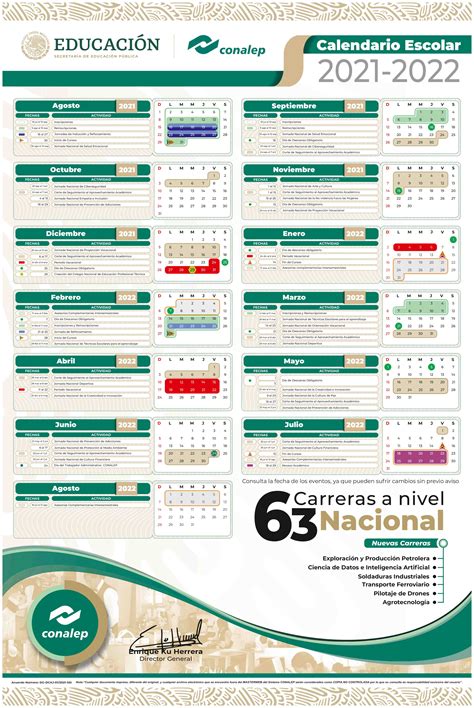 Calendario Escolar Conalep Cdmx AragÓn