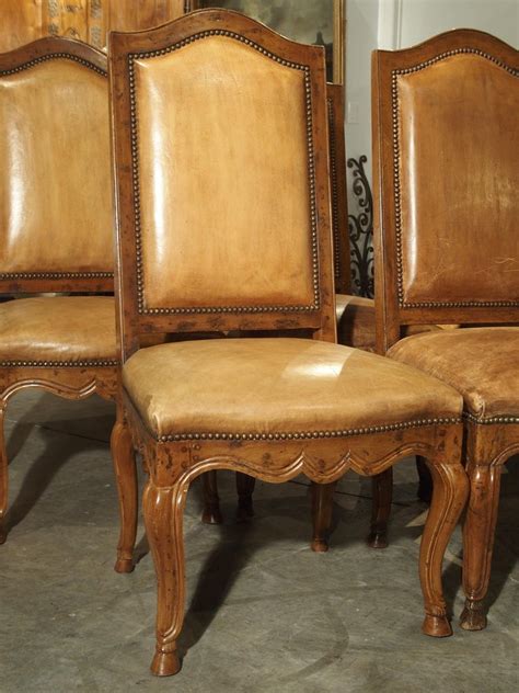 Walnut burl deco dining suite c. Set of 8 Antique Regence Style Leather Dining Chairs from France at 1stdibs