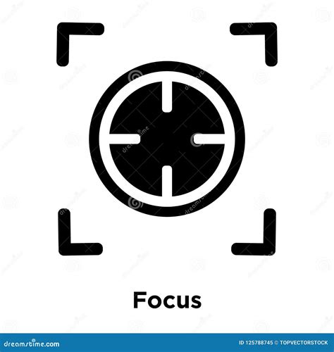 Focus Icon Line Target Symbol Vector Illustration Isolated On White