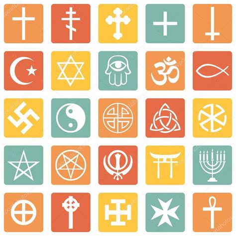 Conjunto Vectorial De Símbolos Religiosos 2024