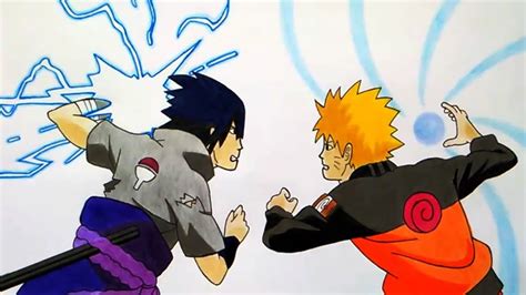 Drawing Naruto Vs Sasuke Final Battle Naruto Vs Sasuke Batalla