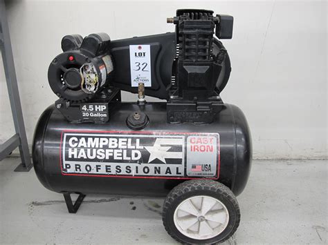 Campbell Hausfeld 45 Hp 20 Gallon Air Compressor Sn 0609188