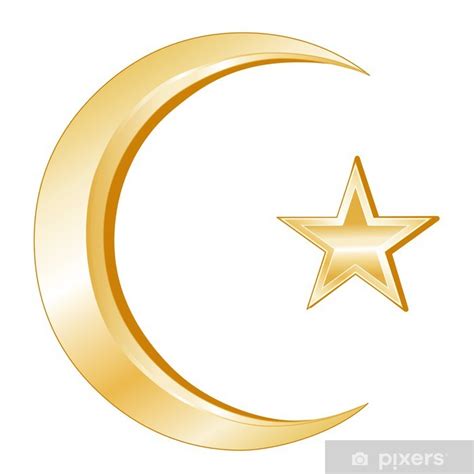 Wall Mural Islam Symbol Gold Crescent And Star Icons Of Islamic Faith