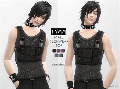 The Sims Resource Hymm Male Tech Wear Top