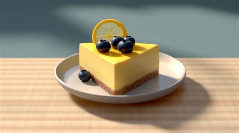 Premium Ai Image Lemon Cheesecake Hd 8k Wallpaper Stock Photographic