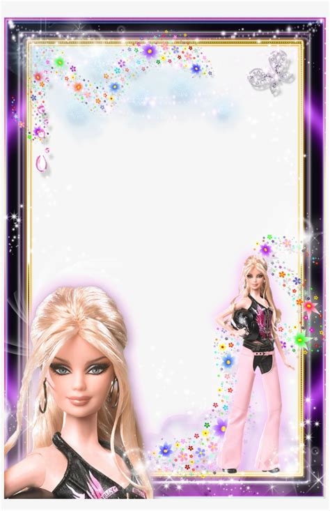 Download Clipart Transparent Barbie Clipart Frame Barbie Borders And