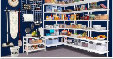 Sims 4 Ccs The Best Pantry Set By Pqsim4