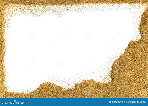 Sand Border On White Stock Photo Image Of Page Copy 52402092