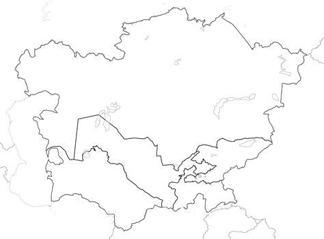 Central Asia Map Outline Images And Photos Finder