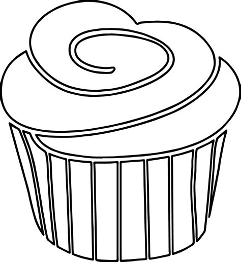 Cupcake Outline Free Download On Clipartmag